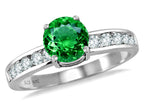 Star K Round 7mm Simulated Emerald Ring