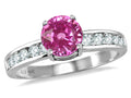 Star K Round 7mm Created Pink Sapphire Ring