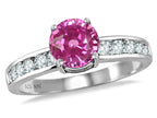 Star K Round 7mm Created Pink Sapphire Ring