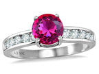 Star K Round 7mm Simulated Pink Tourmaline Ring