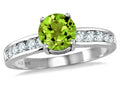 Star K Round 7mm Genuine Peridot Ring