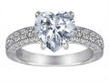 Star K 8mm Heart Shape White Topaz Ring