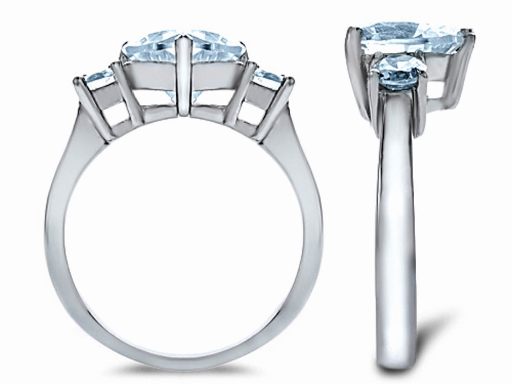Star K 8mm Heart Shape Created Sapphire Ring