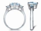 Star K 8mm Heart Shape Created Sapphire Ring