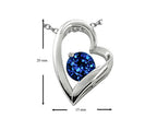 Star K™ 7mm Round Created Sapphire Heart Shape Pendant Necklace