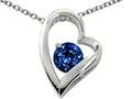 Star K™ 7mm Round Created Sapphire Heart Shape Pendant Necklace