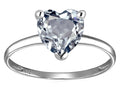 Original Star K Genuine Aquamarine Heart Shape 8mm Solitaire Engagement Ring