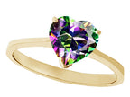 Tommaso Design Mystic Topaz Heart Shape 8mm Solitaire Engagement Ring