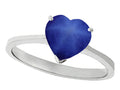 Tommaso Design Created Star Sapphire Heart Shape 8mm Solitaire Engagement Ring