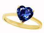 Tommaso Design Created Blue Sapphire Heart Shape 8mm Solitaire Engagement Ring