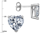 Tommaso Design™ Heart Shape 7mm Simulated Alexandrite Earrings Studs