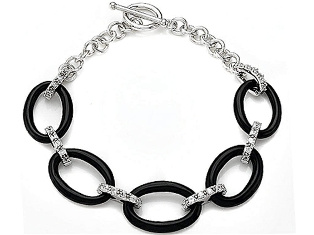 Simulated Black Onyx Bracelet