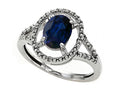 Tommaso Design Oval 8x6mm Genuine Sapphire Ring