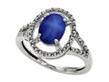 Tommaso Design Oval 8x6mm Created Star Sapphire Ring