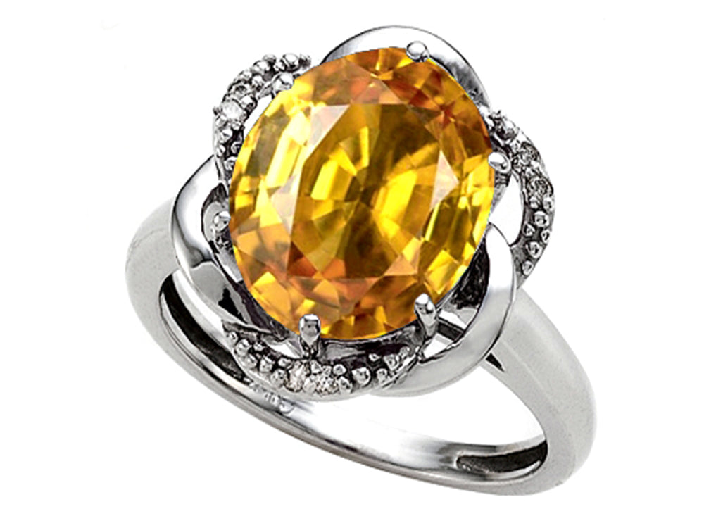 Tommaso Design Oval 12x10mm Genuine Citrine Ring