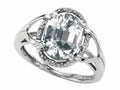 Tommaso Design Oval 10x8mm Genuine White Topaz Ring