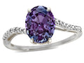 Tommaso Design Oval 10x8mm Simulated Alexandrite Ring