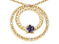 Tommaso Design™ Round 3mm Simulated Alexandrite Circle Pendant Necklace