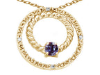 Tommaso Design™ Round 3mm Simulated Alexandrite Circle Pendant Necklace