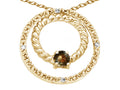 Tommaso Design™ Round 3mm Genuine Smoky Quartz Circle Pendant Necklace