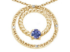 Tommaso Design™ Round 3mm Genuine Tanzanite Circle Pendant Necklace