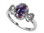 Tommaso Design Oval 8x6mm Simulated Alexandrite Ring