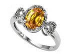 Tommaso Design Oval 8x6mm Genuine Citrine Ring