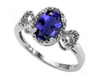 Tommaso Design Oval 8x6mm Genuine Iolite Ring