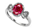 Tommaso Design Oval 8x6mm Created Ruby Ring
