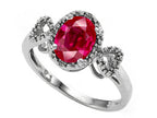 Tommaso Design Oval 8x6mm Created Ruby Ring