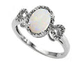 Tommaso Design Oval 8x6mm Genuine Opal Ring