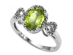 Tommaso Design Oval 8x6mm Genuine Peridot Ring
