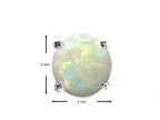 Star K  Round 14k Gold 6mm Genuine Opal Earrings Stud