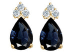 Tommaso Design™ Pear Shape 8x6mm Genuine Sapphire Earrings