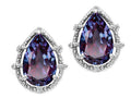 Tommaso Design™ Pear Shape 10x7mm Simulated Alexandrite Earrings