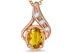 Star K™ Oval 7x5mm Genuine Citrine Drop Pendant Necklace