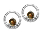 Tommaso Design™ Round 5 mm Genuine Smoky Quartz Earrings