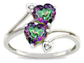 Tommaso Design Heart Shape 6 mm Mystic Rainbow Topaz Ring
