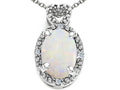 Tommaso Design™ Oval 8x6mm Genuine Opal Pendant Necklace
