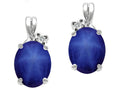 Tommaso Design™ Oval 8x6mm Created Star Sapphire Earrings