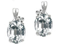 Tommaso Design™ Oval 8x6mm Genuine White Topaz Earrings