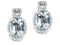 Tommaso Design™ Oval 7x5mm Genuine Aquamarine Earrings