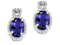 Tommaso Design™ Oval 7x5mm Genuine Iolite Earrings