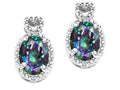 Tommaso Design™ Oval 7x5mm Mystic Rainbow Topaz Earrings