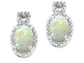 Tommaso Design™ Oval 7x5mm Genuine Opal Earrings