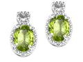 Tommaso Design™ Oval 7x5mm Genuine Peridot Earrings