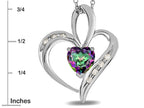 Star K™ Heart Shape 6mm Mystic Rainbow Topaz Pendant Necklace