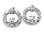 Tommaso Design™ Round 3 mm Genuine White Topaz Round Circle Earrings