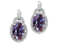 Tommaso Design™ Oval 8x6mm Simulated Alexandrite Earrings