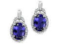 Tommaso Design™ Oval 8x6mm Genuine Iolite Earrings